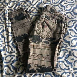 Current Elliott world pattern jeans